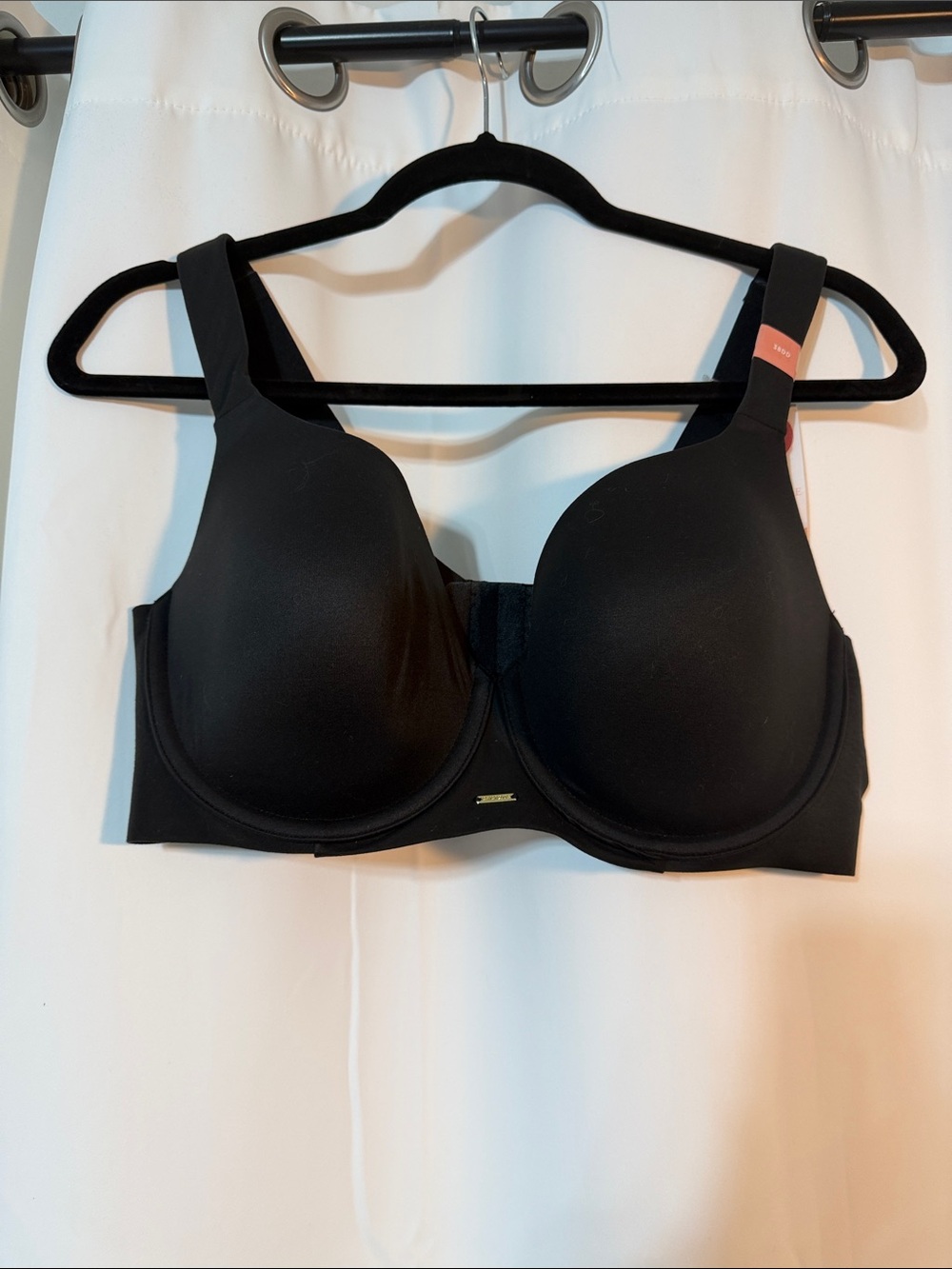 NWT Cacique Lightly Lined Feminine Black Balconette Underwire Bra SZ 38DD B8